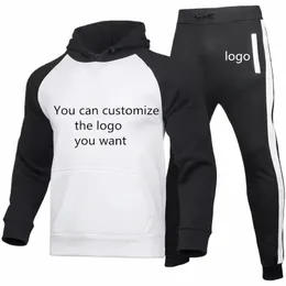 new Spring Autumn Men's hoodie Custom LOGO Mens T-Shirt Colorblock high quality Cott Men's Raglan jackets Sportswear P71F#
