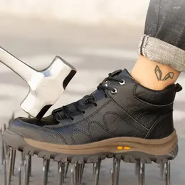 Scarpe casual da uomo Protezione dal lavoro Puntale in acciaio Anti-smashing Piercing da uomo Resistente alle scintille e protettivo per la sicurezza della saldatura