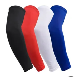 Ellenbogen-Knieschützer, 1 Stück, Sport, Sicherheit, Basketball, Fußball, Volleyball, Armmanschette, schützende Kompressions-Stretch-Klammer, Rot/Schwarz/Blau Dhgyu