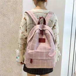 Zaino scozzese da donna studentesca borsa da scuola carina zaino femminile Mochilas Feminina borse per ragazze adolescenti tela