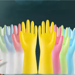 Бытовые чистящие перчатки Кухонные резиновые перчатки ПВХ Водонепроницаемые разноцветные перчатки для мытья посуды по дому Оптовая продажа