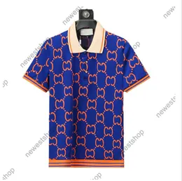 24ss Uomo designer Tee Polo uomo Doppia lettera stampa polo manica corta magliette donna colletto rovesciato classica maglietta blu viola XXXL