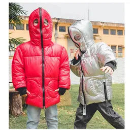 Down Coat Children's Cotton Jacket Toddler Girls Winter Cartoon Windproof Hooded Warm Outwear Kurtka Zimowa Dla Dziewczynki