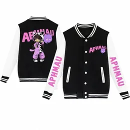 2024 Fi New Jackets Aphmau Print Kawaii 남자와 여자 야구 재킷 애니메이션 스트리트웨어 탑 힙합 아웃복 N5DN#