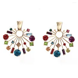 Stud Earrings 2024 Multi Colors Proud As A Peacock Branch Flowers For Women