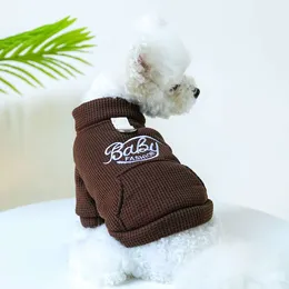 1pc "Baby Fashion" Pet Plus Fleece Zipper Sweater per abiti caldi per cani autunnali e invernali