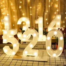 번호 레터 램프 빛나는 알파벳 LED 조명 장식 나이트 라이트 홈 결혼식 생일 크리스마스 파티 장식