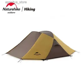 テントとシェルターNatureHike New Outdoor Camping Butterfly Cross Double Hall Tent Large Space Lightweight2 Man Tent Sunscreen Beach Forest Tent24327