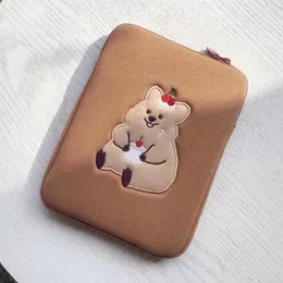 Косметички с вышивкой, чехол для планшета Cherry Koala, iPad Pro 9,7, 11 дюймов, защитный чехол для девочек 13, сумка для хранения ноутбука, студенческий ноутбук