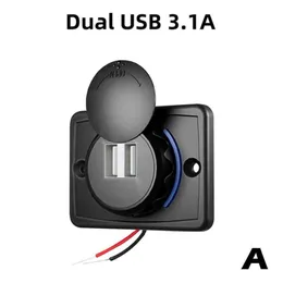 デュアルUSBポート36W QC3.0+PDチャージャーカーRV高速充電器ソケットアダプターパワーアウトレット水プルーフのアップグレードほとんどの12V/24V車両