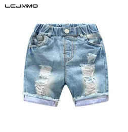 LCJMMO Высококачественные шорты для маленьких мальчиков, джинсы, летние рваные джинсы из хлопка для мальчиков, повседневные детские шорты для детей, брюки, 26 лет, L4097366