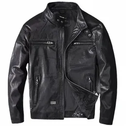 Tcyeek Spring Autumn äkta läderjacka Men Streetweaar 100% Real Sheepskin Coat Man Moto Biker Vintage Leather Jackets 2811 X0N2#