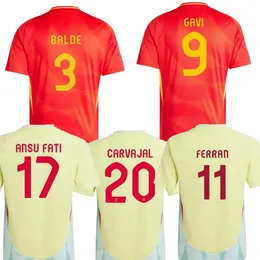 PEDRI 10 GAVI 9 24-25 Maglie da calcio personalizzate di qualità tailandese dhgate Own KOKE 8 MORATA 7 FERRAN 11 ANSU FATI 12 ERIC 14 JORDI ALBA 18 kingcaps Soccer Wear