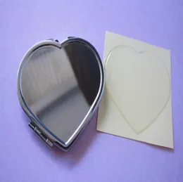 Twosided Heart Shaped Compact Mirrors Magnified Blank Makeup Mirror with Epoxy Resin Stickers Set DIY M0838 DROP 1085800