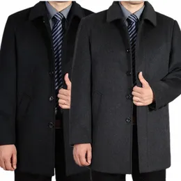 cappotto di lana da uomo nuovo arrivo medio-lg ispessimento maschile capispalla di grandi dimensioni inverno m trench plus size M L XL 2XL 3XL 4XL5XL6XL7XL e4Ki #