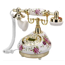Telefono con filo Retro telefono fisso per HomeOfficeel Cina Telefoni antichi in ceramica Old Fashion Decor Telefono desktop 240314