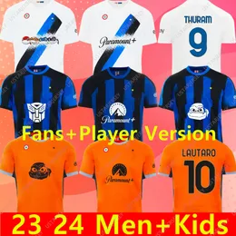 23 24 Alexis Futbol Formaları Lautaro Thuram Barella Çocuk Kiti Maillot de Frattesi Final 2023 Maglie Futbol Gömlek Çocuk Üçüncü Özel Salın