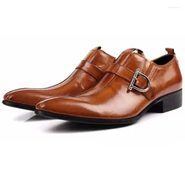 Туфли большого размера, 45 евро, коричневые/черные лоферы с острым носком, мужские туфли из натуральной кожи, деловые мужские свадебные туфли
