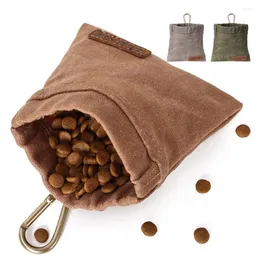 Dog Apparel C090110Dualpet Waterproof Pet Treat Bag Dirt-Resistant With Carabiner Travel Outdoor Pocket Accessories