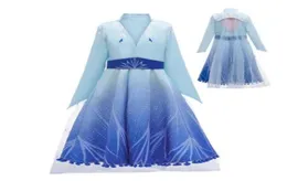 2020 Girl Snow Queen 2 II Snow Queen Princess Dress Fress Baby Snowflake Costume Party Cosplay Fancy Dresses Coat MF 0041813910