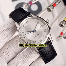 Billig ny 41mm klassisk 316l stålfodral 431 13 41 21 02 001 vit urtavla automatiska herrklockor läder remmar klockor hello watch272s