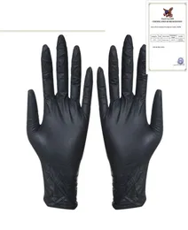 Disposable Protective Black Gloves 100pcs Household Cleaning Washing Gloves Nitrile Laboratory Nail Art Tattoo AntiStatic Gloves7767637