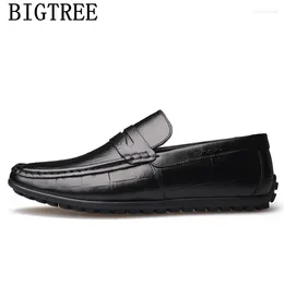 Casual Shoes Leather Men 2024 Driving Brand Loafers Sepatu Slip on Pria Chaussure Homme Erkek Spor Ayakkabi Bona