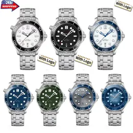 Mens watch AAA watches high quality omg 42MM automatic movement Wristwatches rubber/steel strap waterproof luxury wave dial designer watches diver 300M reloj