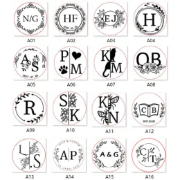 Craft Personalize Wedding Wax Sealing Stamp Double Nome 2 Iniziali Coppia Stamps Personalizzate SEALI DI INVITAZIONI Custom Inviti Affiti Fai da te fai da te