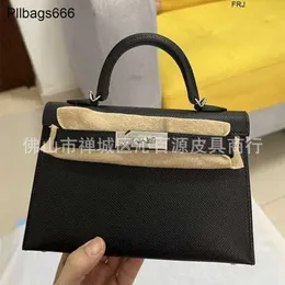 Designer -Tasche handgefertigt 5A Hand genähte Wachsfaden schwarzer Epsom Palm Getreide Kuh Leder Mini Zweite Generation kleine Guangzhou Frauen haben Baumstamm