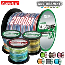 2000m 500m Saltwater 8 Threads 4 Threads Pe Fishing Line Loved 18-88lb Line Multifilament Super Dare Fishing Line Pesca 240315