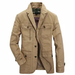 Весенне-осенний повседневный пиджак, мужские куртки, армейский пиджак, приталенный пиджак, охотничьи брюки-карго, большие размеры 5XL, H1FC #
