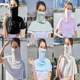 Scarves Head Scarf Lce Silk Bandana Neck Protection Bicycle Headwear Cycling Balaclava Windproof Anti-UV Face Cover Men Women