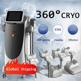 FDA -godkännande 360 ​​Cryolipolysis Slimming Freeze Machine med 5 Cryo Heads Fat Freezing Cellulite Borttagning Viktförlust Beauty Machine