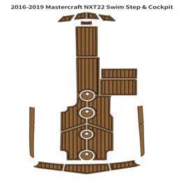 zy 2016–2019 MasterCraft NXT22 Badeplattform, Cockpit-Pad, Boot, EVA-Schaum, Teak-Bodenrückseite, selbstklebende SeaDek-Pads im Gatorstep-Stil