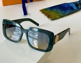 Moda pequeno retângulo óculos de sol 1360 moldura de mármore verde sonnenbrille masculino legal óculos de sol gafa de sol novo com box4933550