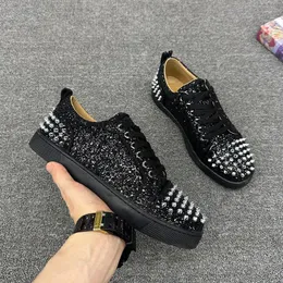Casual Shoes Handsome Men's Willow Nail Youth Bright Face Board Leisure Rhinestones Fashion Personality High Quality