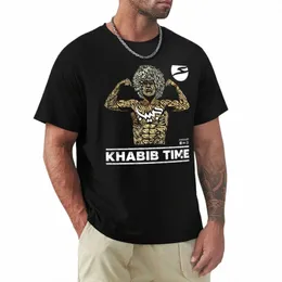 Khabib Time - Orijinal Ammaart T -Shirt Vintage T Shirt Ter Sesli Estetik Giysiler Erkek LG Kol Tişörtleri V9H4#