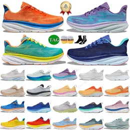 Moda Bondi 8 Clifton 9 Running Shoes Ultraleve Midsole Plataforma Sapato Aceito Absorção de Choque Rodovia Cloud H Escalada Homens Mulheres Sapatilhas Treinadores