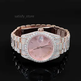 Kinesiska smycken Tillverkare VVS Moissanite Diamond Mechanical Automatic Watch