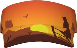 Ball Caps Sport Sun Ssor Hat Cow Boy в Wild West Sunset Women Men Men Cap для пробежки