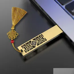 محركات فلاش USB المعدنية النمط الصيني 512GB 256GB 16GB 32GB 64GB U DISK Creative Drive Stick Pen Custom Logo Droper Computers NE OTBMA