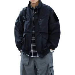 Primavera Outono Japonês Fi Outdoor Mountain Climbing Functi Jaquetas Harajuku Casual Jaqueta de Trabalho Homens Roupas Coreanas Casacos w4Jo #