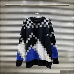 Męskie swetry Fair Isle Motyw Sweter Hip Hop Streetwear Knitted Men Gothic Letter Print Slover HARAJUKU BAWEZA FOR WOMENTACJA 8466 DROP DE OTRT9