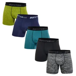 Confezione da 5 pezzi da uomo mutandine in poliestere intimo maschile boxer e mutande di marca per Homme lotto di lusso set pantaloncini sexy regalo slip 240320