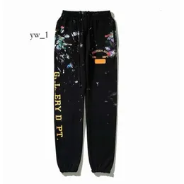 Gallerydept Pant Women Designer Sweatpants Speckled Letter Print Men's mångsidig avslappnad rak modetrend Löst bekväma 100% bomullsbyxor 9696