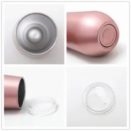 NEW 2024 6oz/180ml Creative Eggshell Vacuum Flask 304 Stainless Steel Red Wine Glass Big Belly Egg U-shaped Vacuum Beer Mug