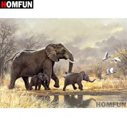 Acessórios homfun quadrado completo/broca redonda 5d diy pintura diamante "animal elefante" bordado cruz 5d decoração de casa presente a07281