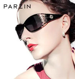 Parzin Luxury Solglasögon Kvinnor Designer Vintage Polariserade damer Sun Glasögon för kvinnor ihåliga spets kvinnliga glasögon för att köra CX202513020