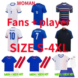 2024 2025 Mbappe Benzema French Soccer Jerseys 24 25 Griezmann Pogba Football Shit